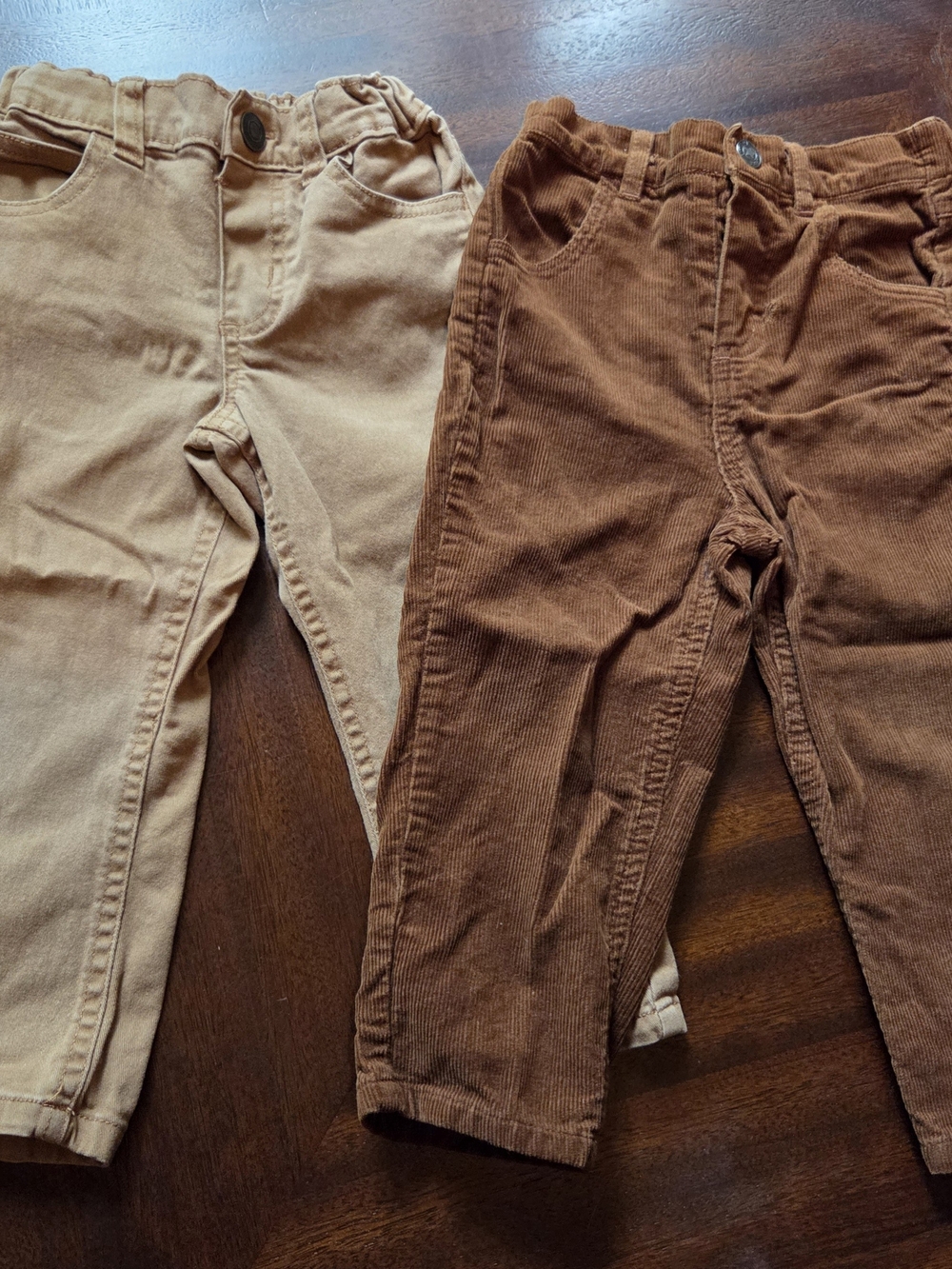 Kids Cottons & Corduroy Bottoms Pack - Brown, Tan, Gray, Blue, Black - Picture 2 of 4